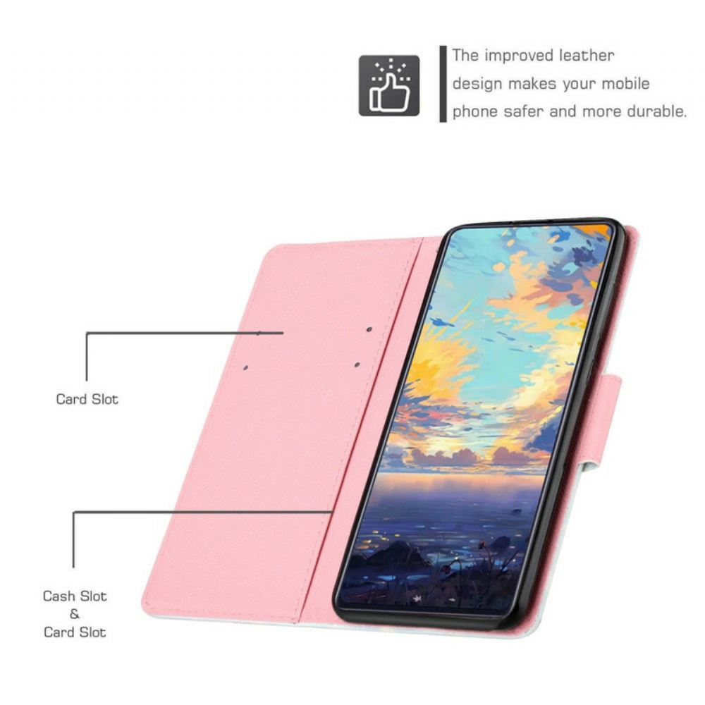 Kožené Pouzdro Na Samsung Galaxy S21 FE Balónky Berušky