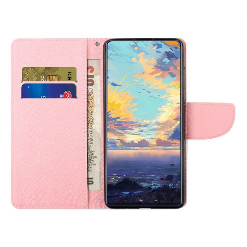 Kožené Pouzdro Na Samsung Galaxy S21 FE Balónky Berušky