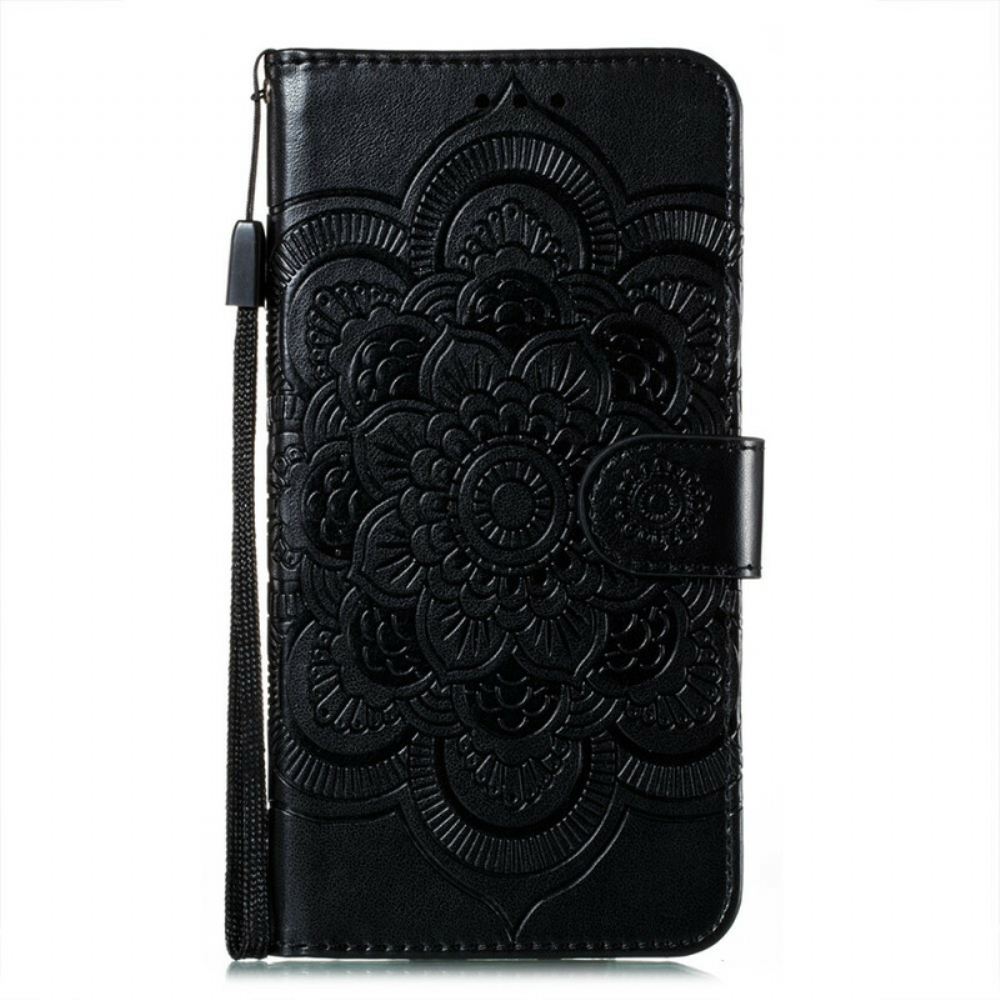 Kožené Pouzdro Na Samsung Galaxy S21 FE Celá Mandala