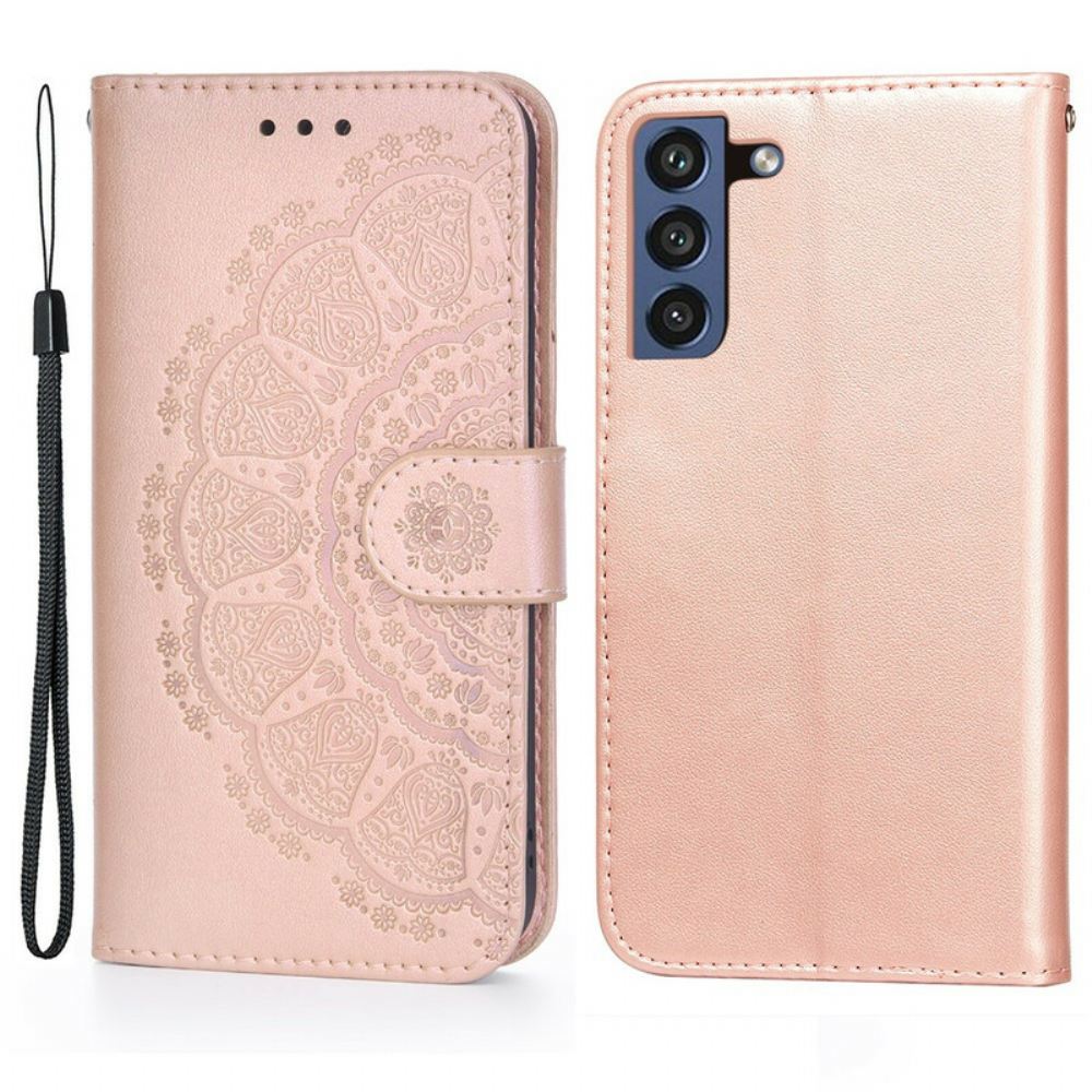 Kožené Pouzdro Na Samsung Galaxy S21 FE Mandala Totem