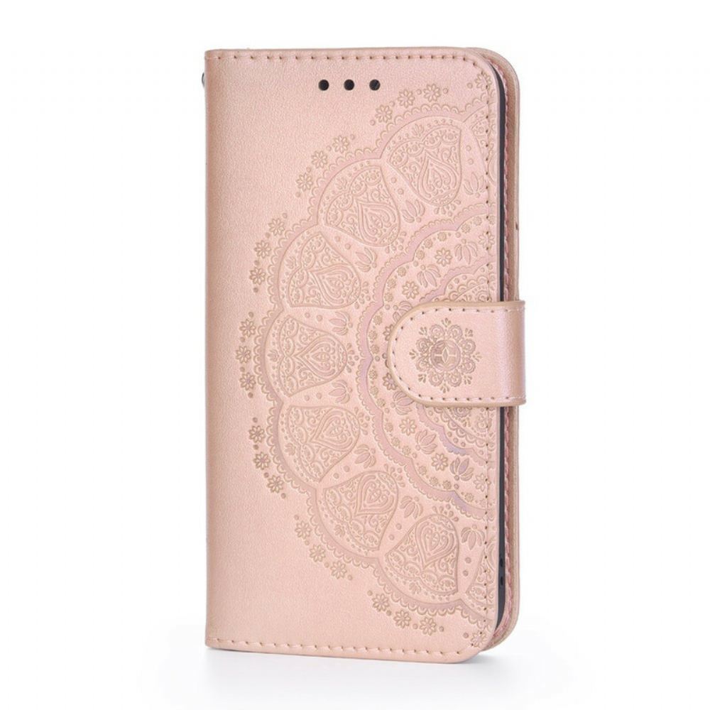 Kožené Pouzdro Na Samsung Galaxy S21 FE Mandala Totem