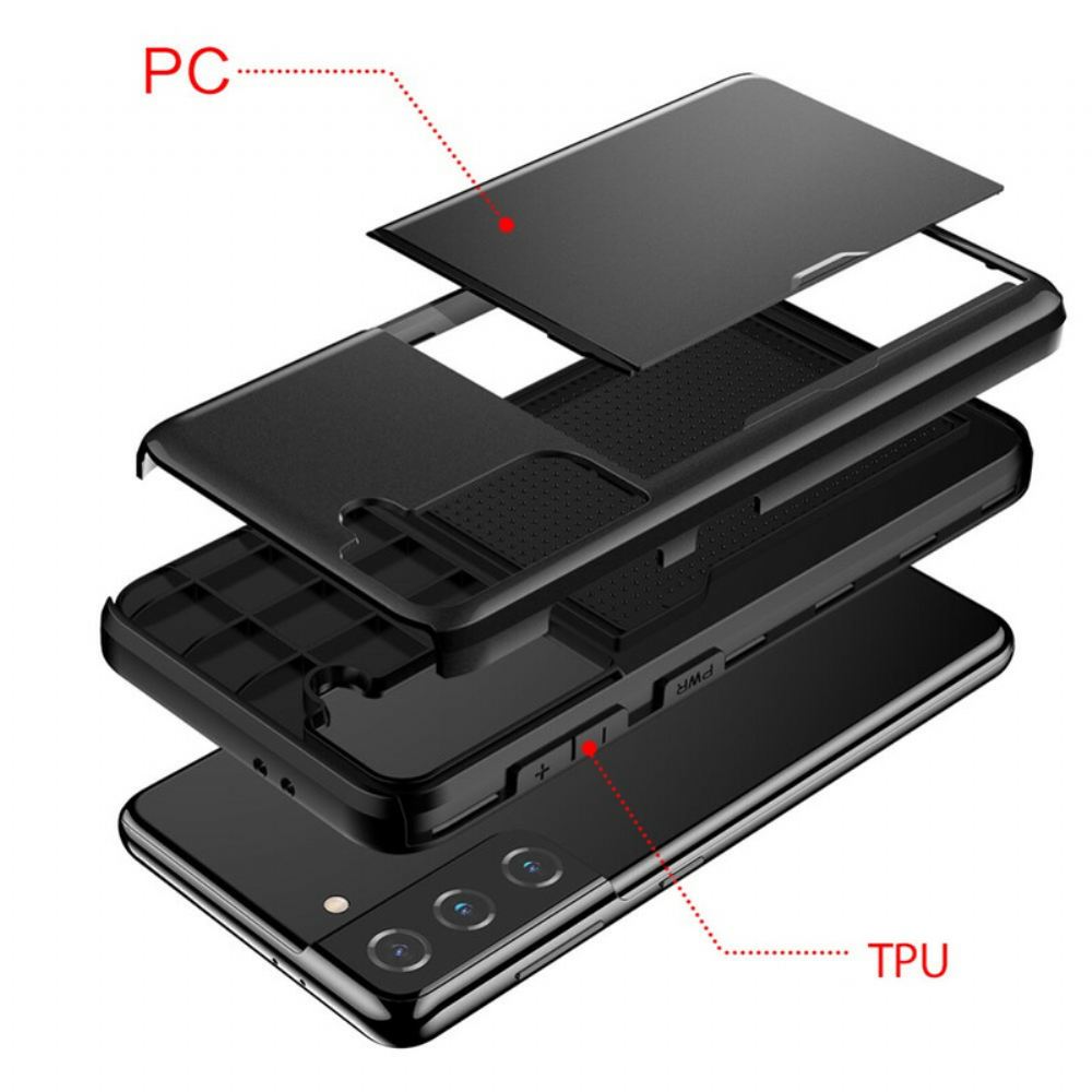 Kryt Na Samsung Galaxy S21 FE Držák Karty Na Zip
