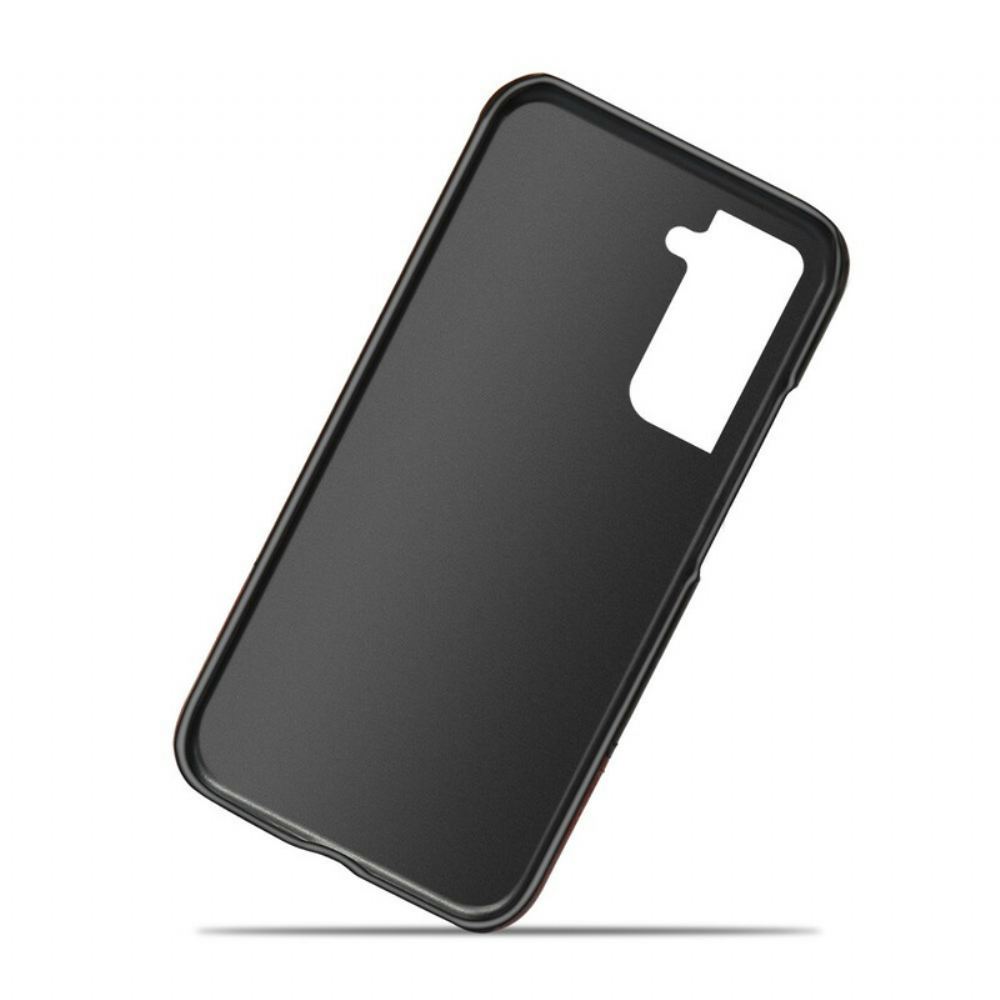 Kryt Na Samsung Galaxy S21 FE Dvoubarevný Kožený Efekt Ksq