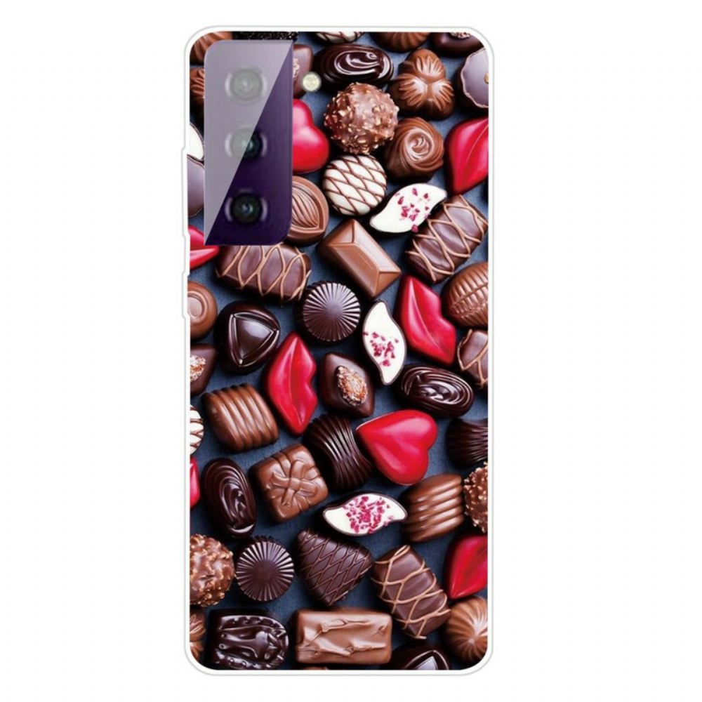 Kryt Na Samsung Galaxy S21 FE Flexibilní Čokoláda
