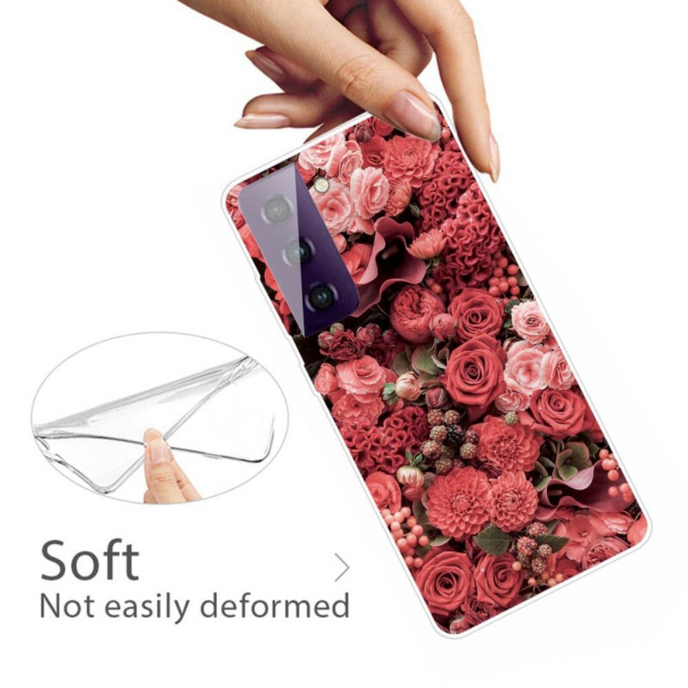 Kryt Na Samsung Galaxy S21 FE Intenzivní Květiny
