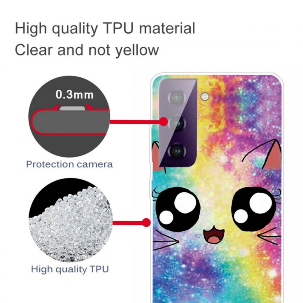 Kryt Na Samsung Galaxy S21 FE Kreslená Kočka