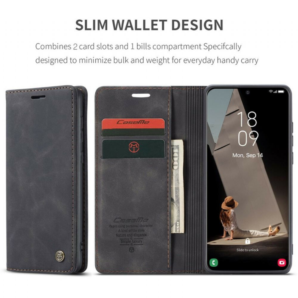 Kryty Na Mobil Na Samsung Galaxy S21 FE Flipové Pouzdro Caseme Umělá Kůže