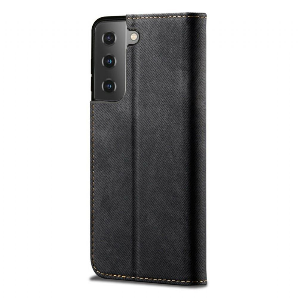 Kryty Na Mobil Na Samsung Galaxy S21 FE Flipové Pouzdro Džínovina