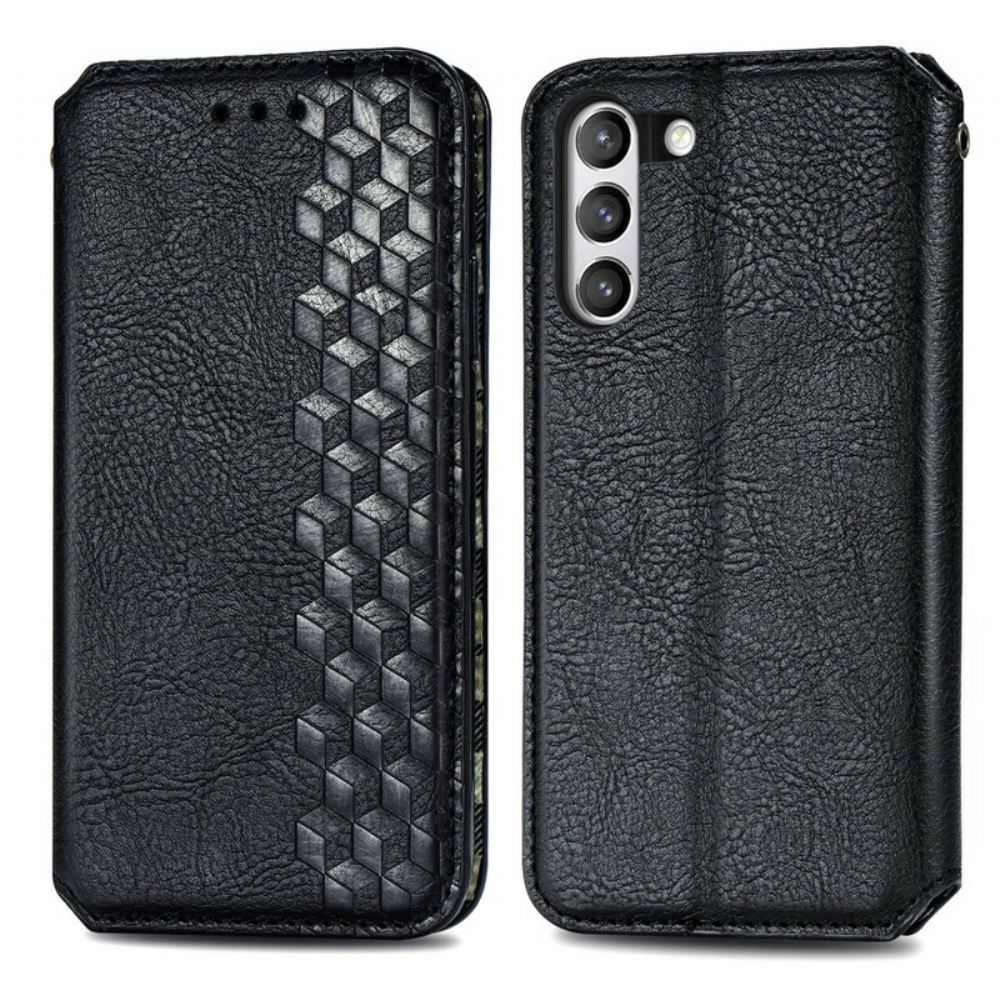Kryty Na Mobil Na Samsung Galaxy S21 FE Flipové Pouzdro Kožený Efekt S Diamantovou Texturou