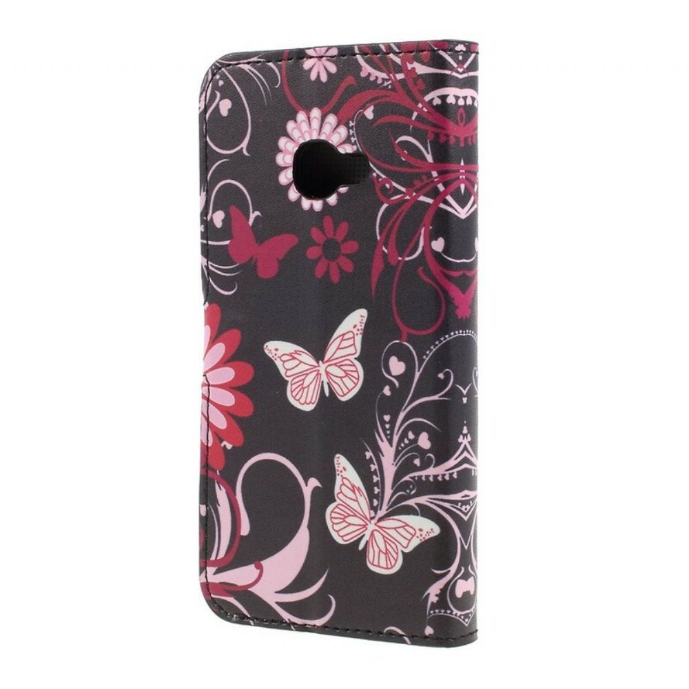 Flipové Pouzdro Na Samsung Galaxy XCover 4 / 4S Motýli A Květiny