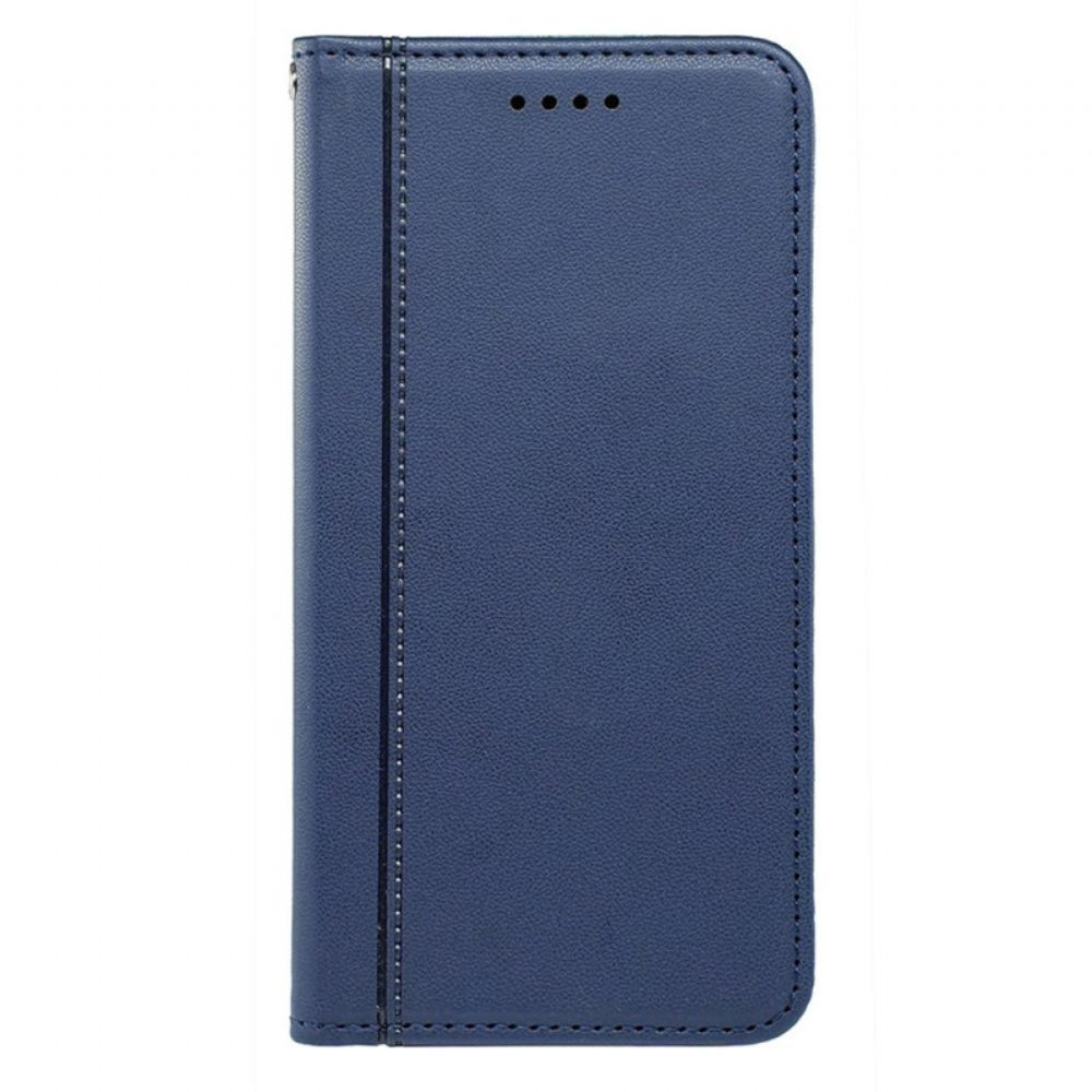 Kožené Pouzdro Folio Xiaomi Redmi Note 14s Lemování S Páskem