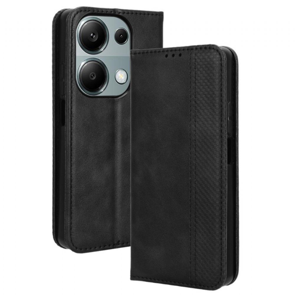 Kožené Pouzdro Folio Xiaomi Redmi Note 14s Vintage Styl