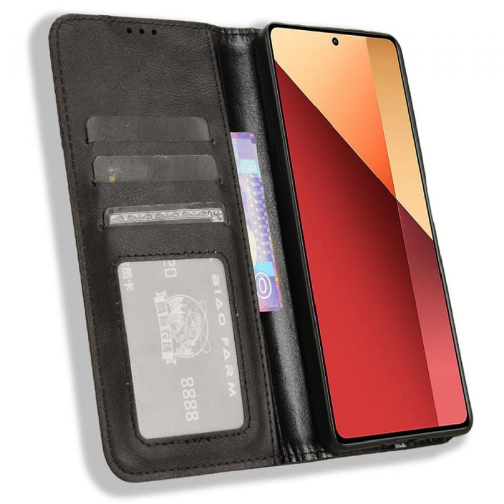 Kožené Pouzdro Folio Xiaomi Redmi Note 14s Vintage Styl