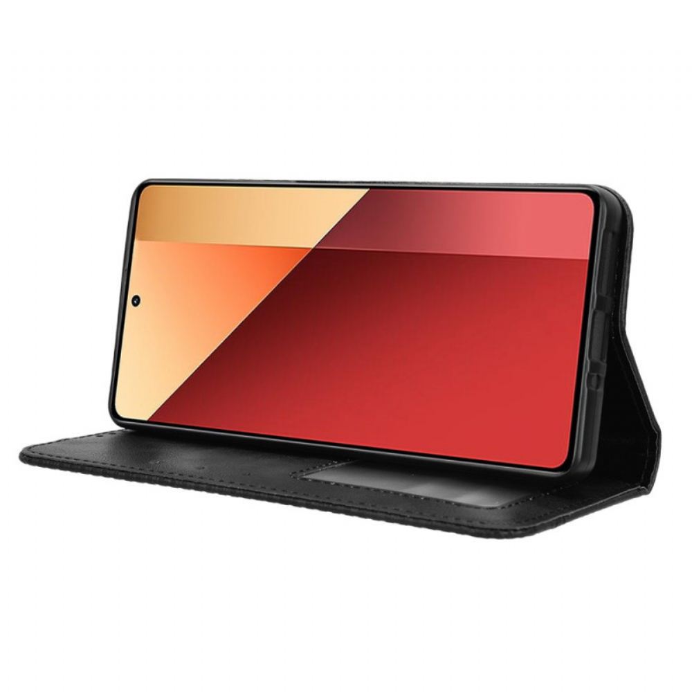 Kožené Pouzdro Folio Xiaomi Redmi Note 14s Vintage Styl