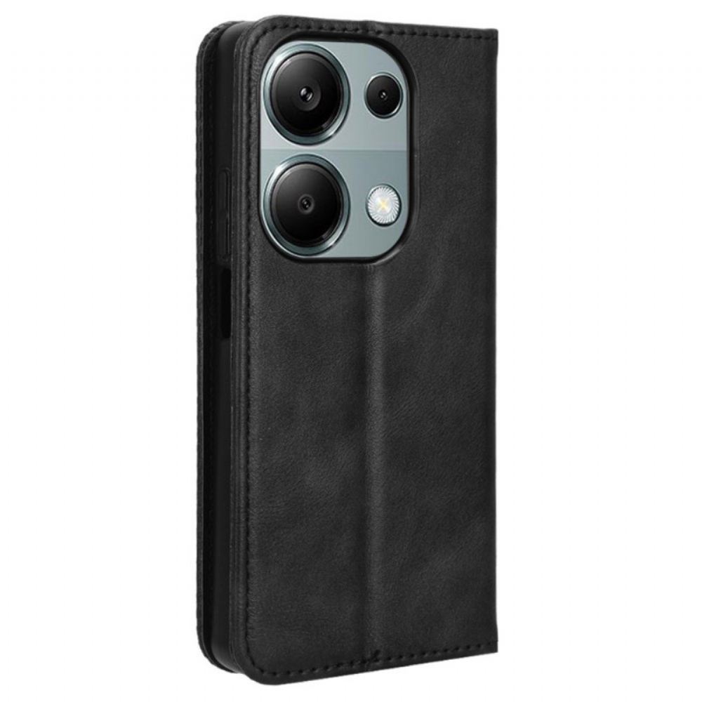 Kožené Pouzdro Folio Xiaomi Redmi Note 14s Vintage Styl