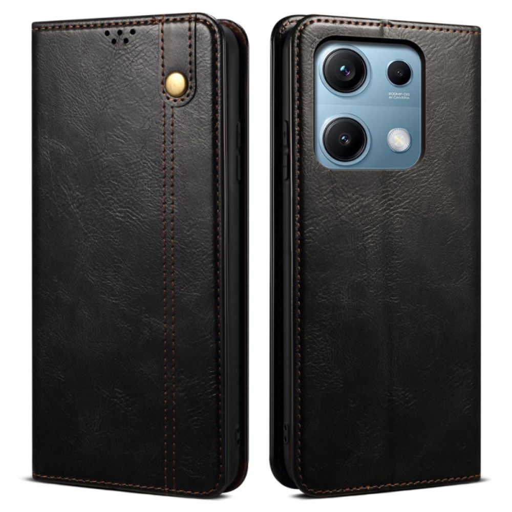 Kožené Pouzdro Xiaomi Redmi Note 14s Kryty Na Mobil Voskovaná Umělá Kůže