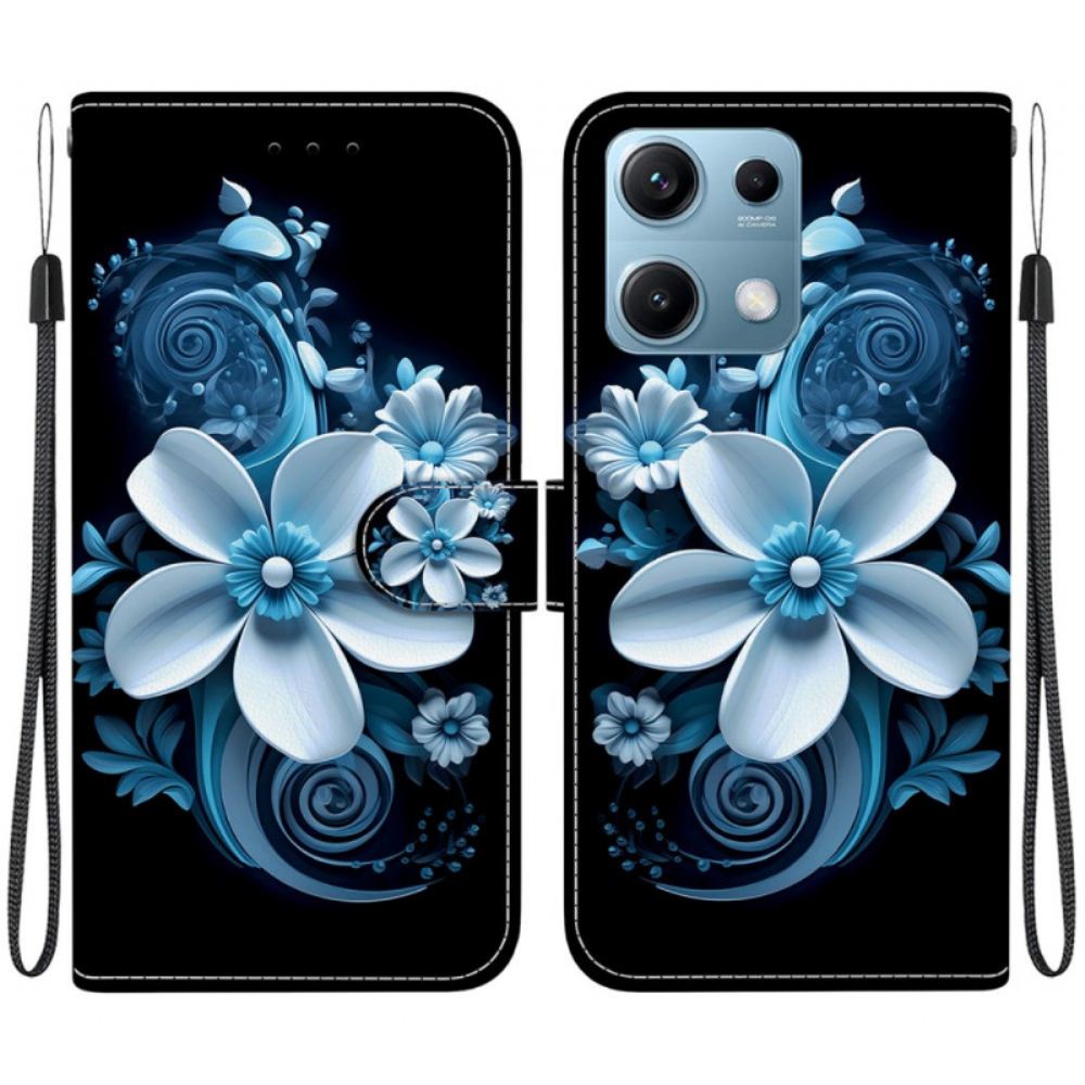 Kožený Kryt Na Xiaomi Redmi Note 14s Černá Orchidej