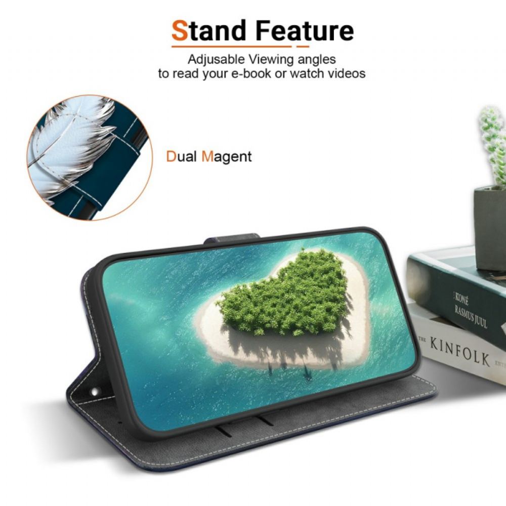 Kožený Kryt Xiaomi Redmi Note 14s Dvě Peří