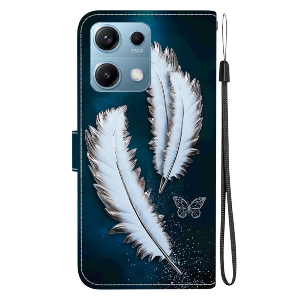 Kožený Kryt Xiaomi Redmi Note 14s Dvě Peří