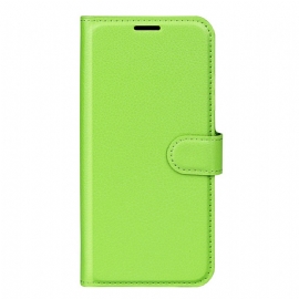 Kožený Kryt Xiaomi Redmi Note 14s Klasická Umělá Kůže S Liči