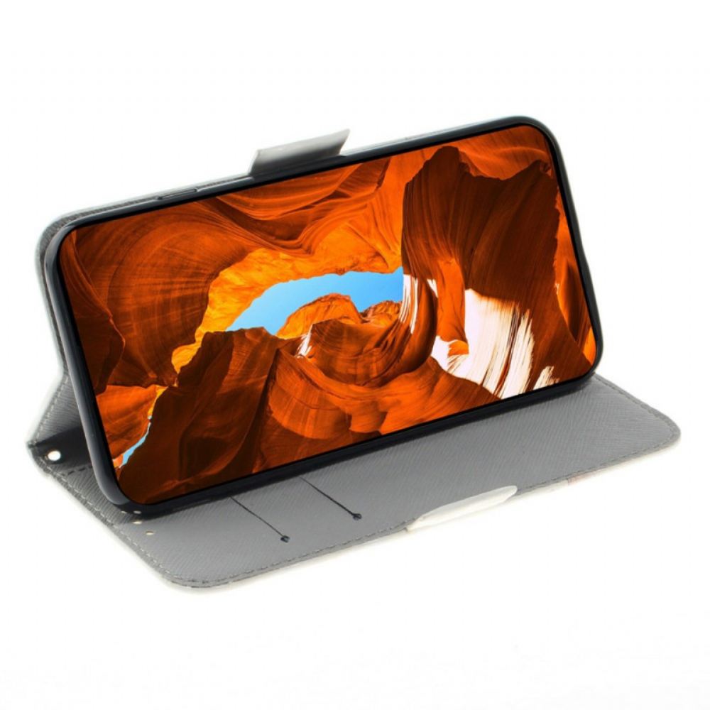 Kožený Kryt Xiaomi Redmi Note 14s Mops Se Šňůrkou