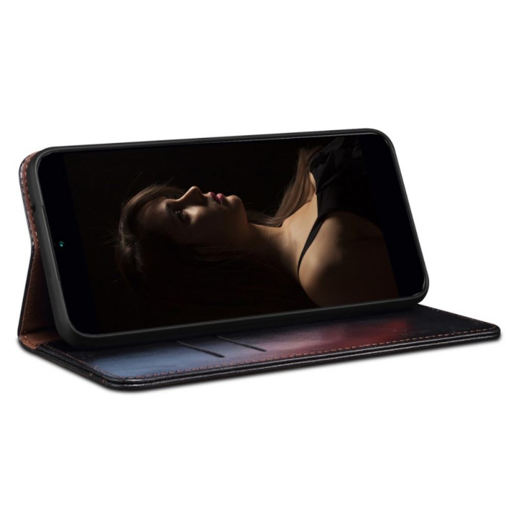 Kožené Pouzdro Folio Na Oppo Find X8 Voskovaná Umělá Kůže