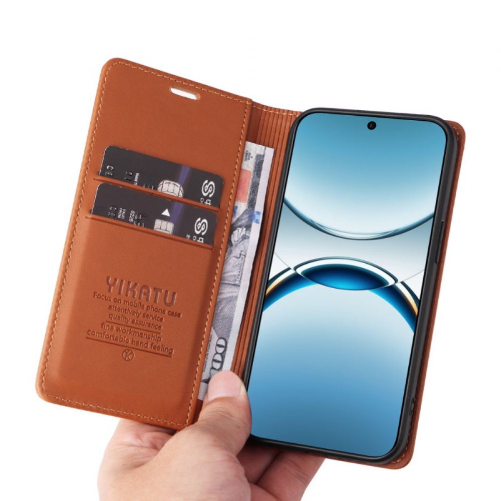 Kožené Pouzdro Folio Na Oppo Find X8 Ykatu