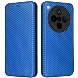 Kožené Pouzdro Folio Oppo Find X8 Uhlíková Vlákna