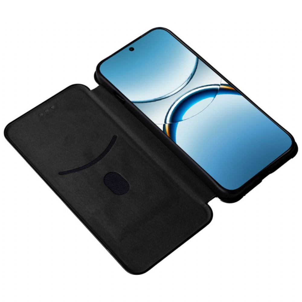Kožené Pouzdro Folio Oppo Find X8 Uhlíková Vlákna