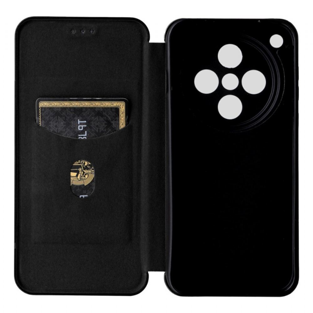 Kožené Pouzdro Folio Oppo Find X8 Uhlíková Vlákna