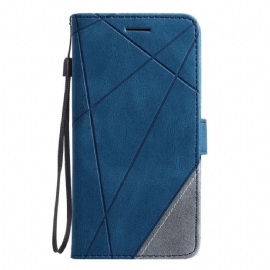 Kožený Kryt Na Oppo Find X8 Dvoubarevný Pruh Vzor