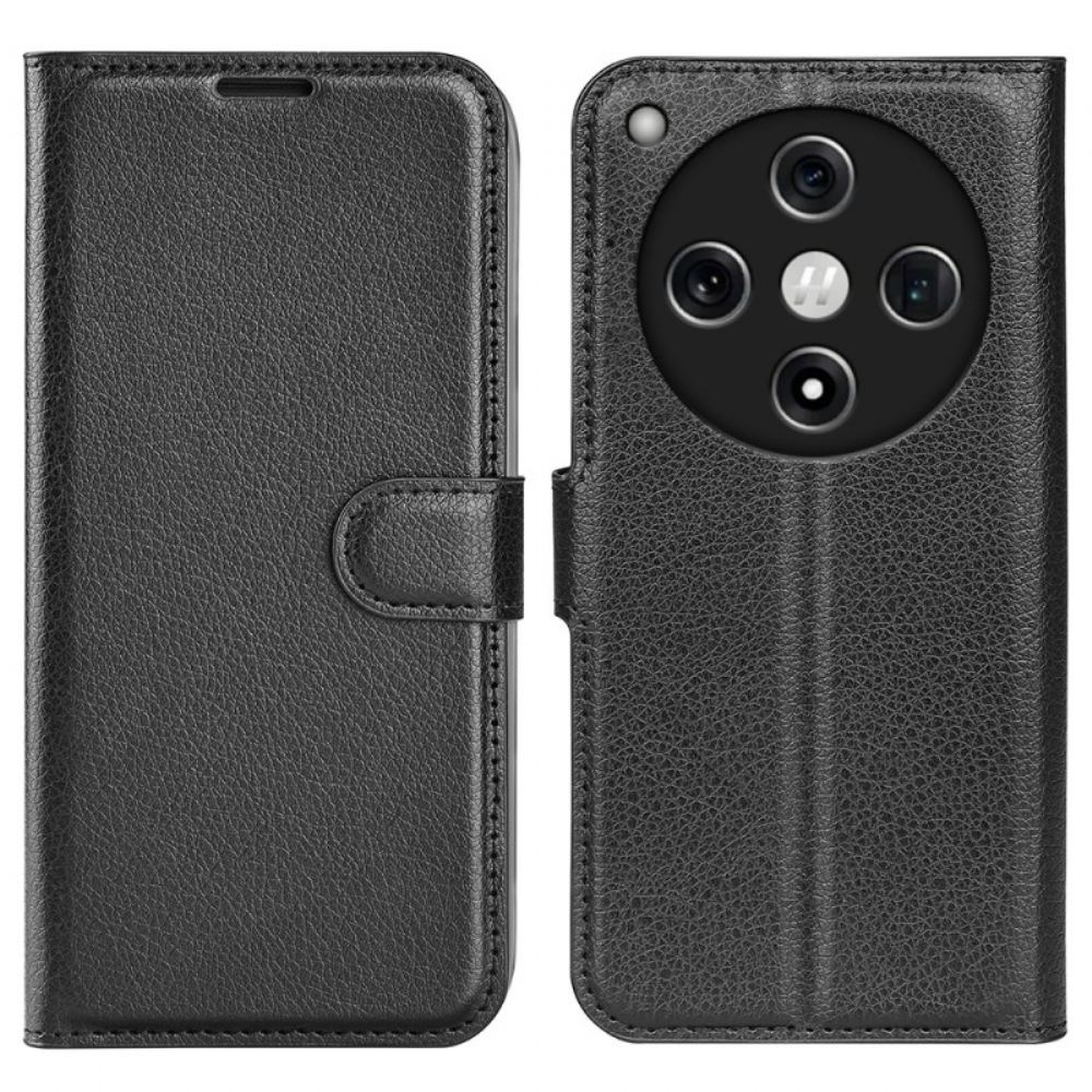 Kožený Kryt Na Oppo Find X8 Klasická Liči Kůže