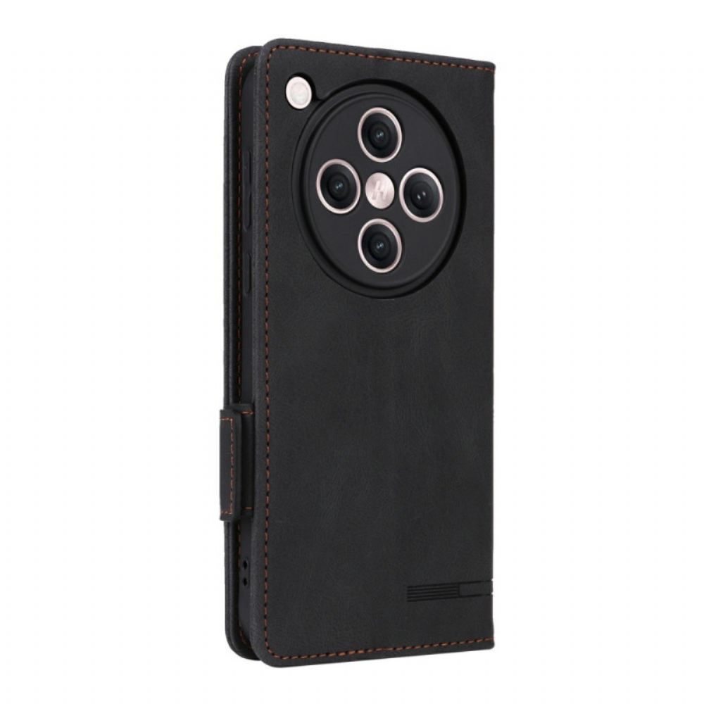 Kožený Kryt Oppo Find X8 Efekt Vintage Semiše