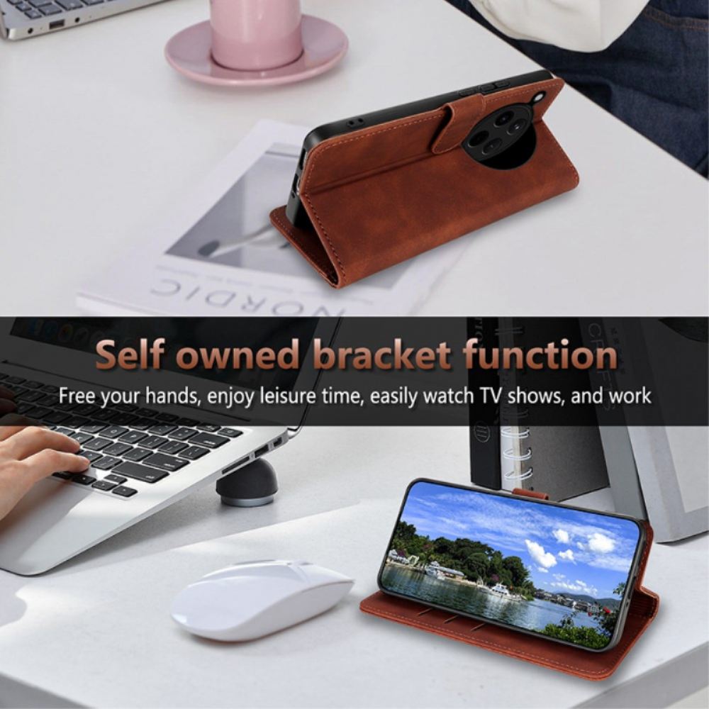 Kožený Kryt Oppo Find X8 Jednoduchá Umělá Kůže Azns