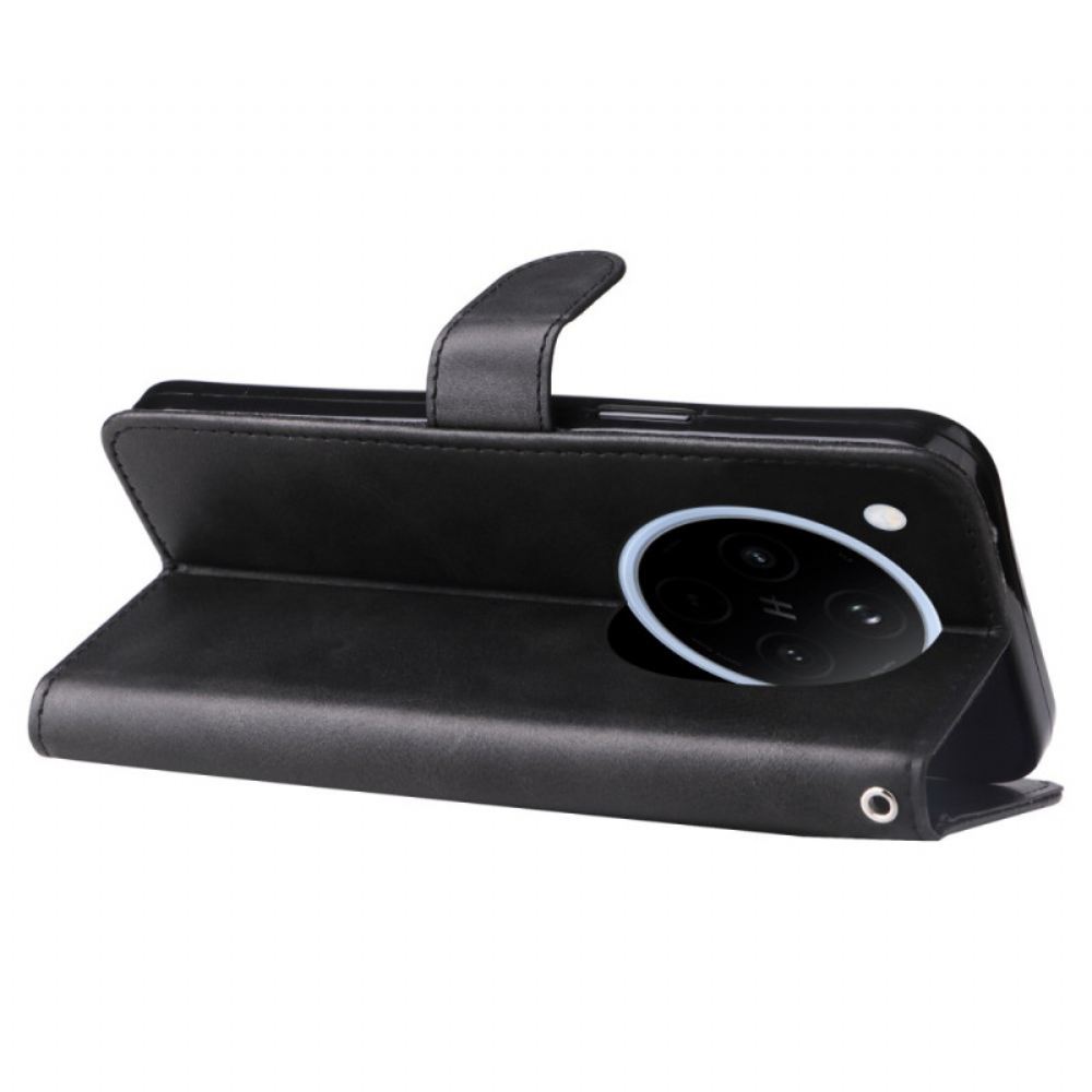 Kožený Kryt Oppo Find X8 Kapsa Na Zip