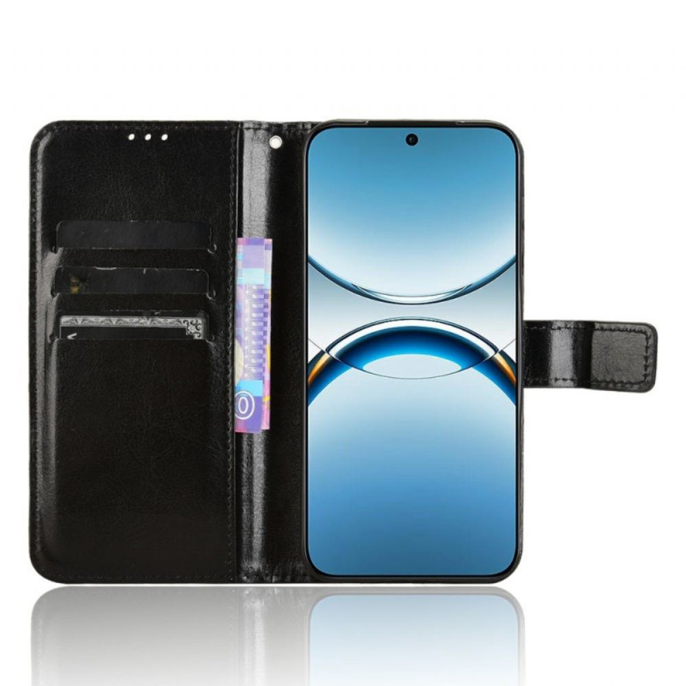 Kožený Kryt Oppo Find X8 Okázalá Umělá Kůže