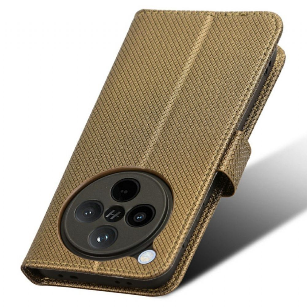 Kožený Kryt Oppo Find X8 Pásek S Puntíky