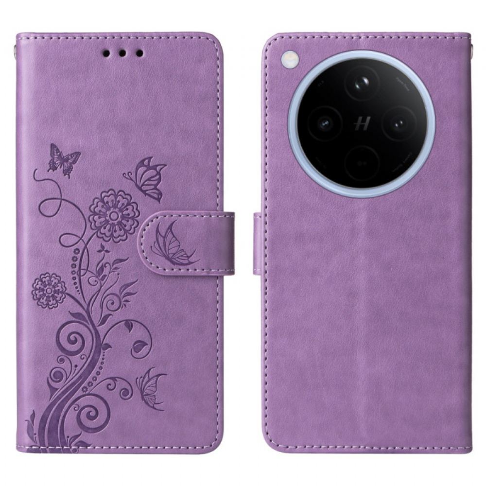 Kožený Kryt Oppo Find X8 Tištěný Vzor