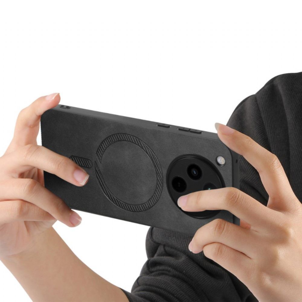 Kryt Na Oppo Find X8 Kompatibilní S Magsafe Kožený Efekt