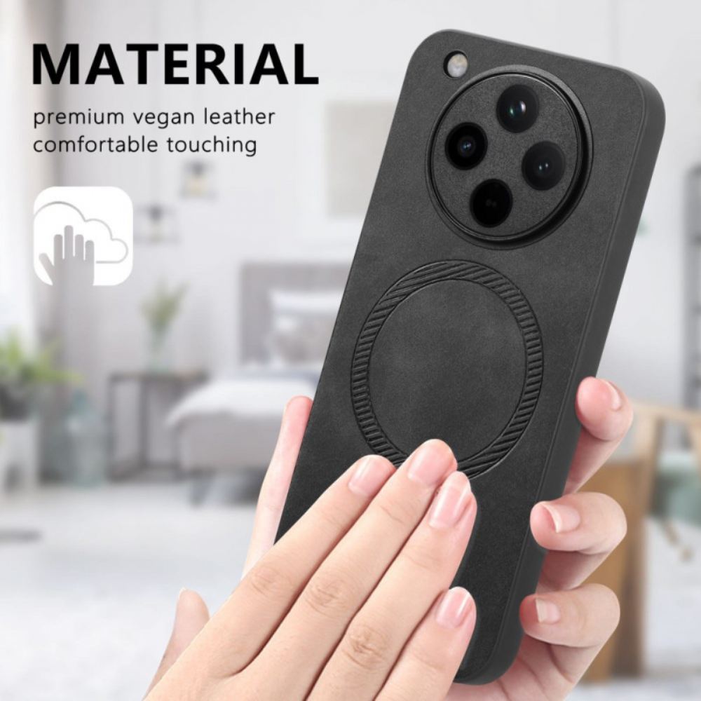 Kryt Na Oppo Find X8 Kompatibilní S Magsafe Kožený Efekt