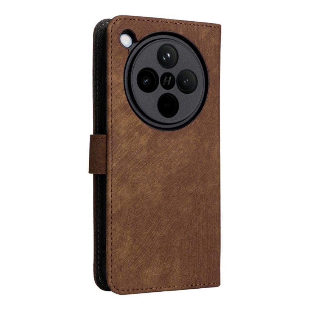 Peněženková Pouzdra Oppo Find X8 Semišový Efekt Rfid Ochrana