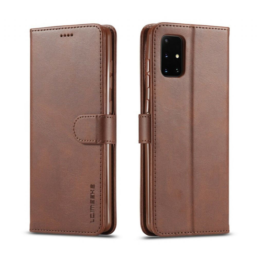 Flipové Pouzdro Na Samsung Galaxy A51 5G Kožený Efekt Lc.imeeke