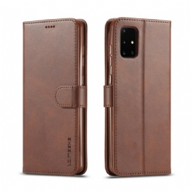 Flipové Pouzdro Na Samsung Galaxy A51 5G Kožený Efekt Lc.imeeke