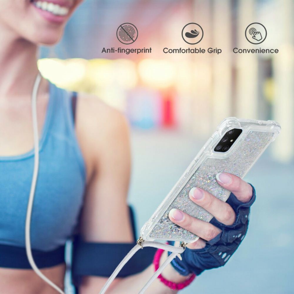 Kryt Na Samsung Galaxy A51 5G Flitry Se Šňůrou