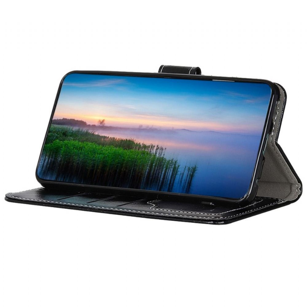 Flipové Pouzdro Na Oppo Reno 7 Lakované Se Švy