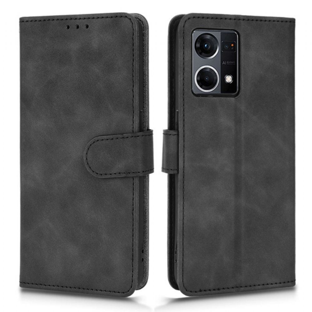 Flipové Pouzdro Na Oppo Reno 7 Na Lana Pásek Na Dotek Pokožky