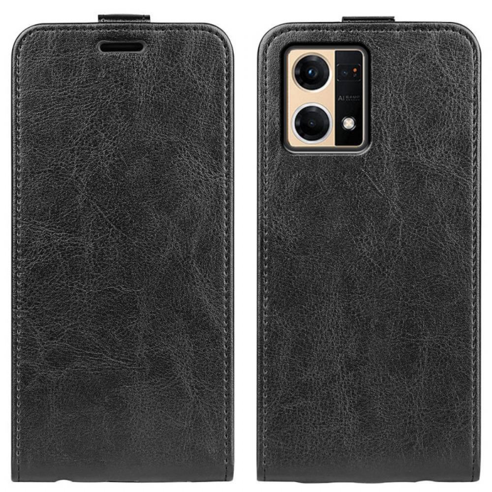 Kožené Pouzdro Na Oppo Reno 7 Flipové Pouzdro Vertikální Klapka