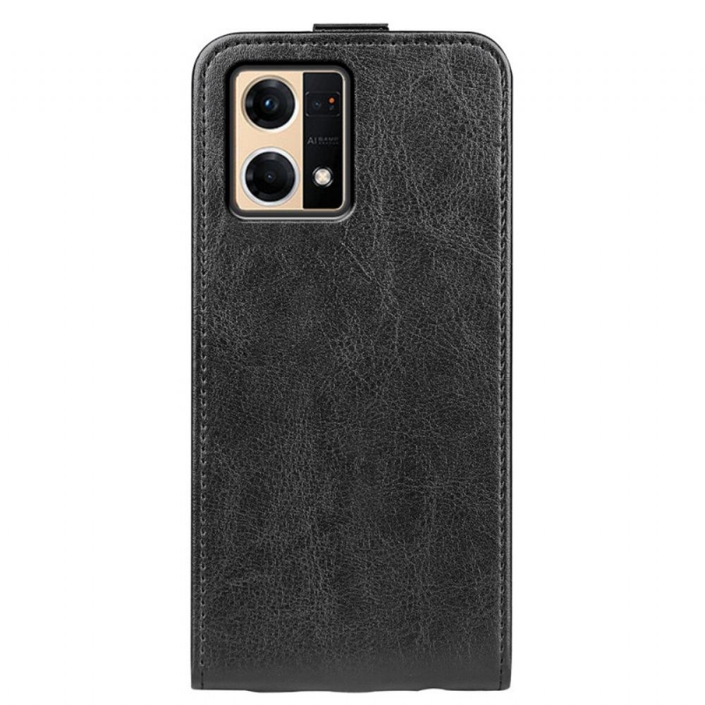 Kožené Pouzdro Na Oppo Reno 7 Flipové Pouzdro Vertikální Klapka