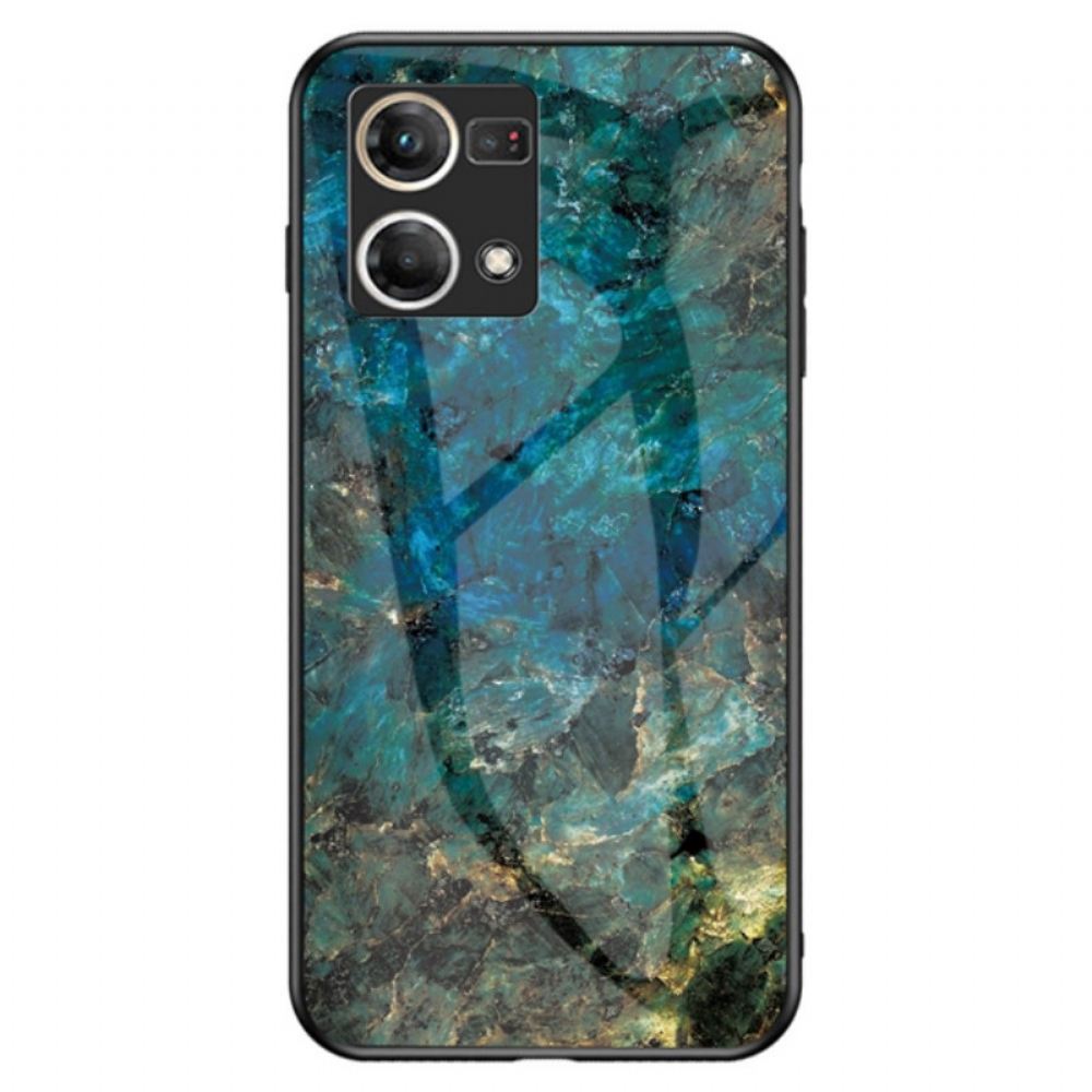 Kryt Na Oppo Reno 7 Mramorové Tvrzené Sklo