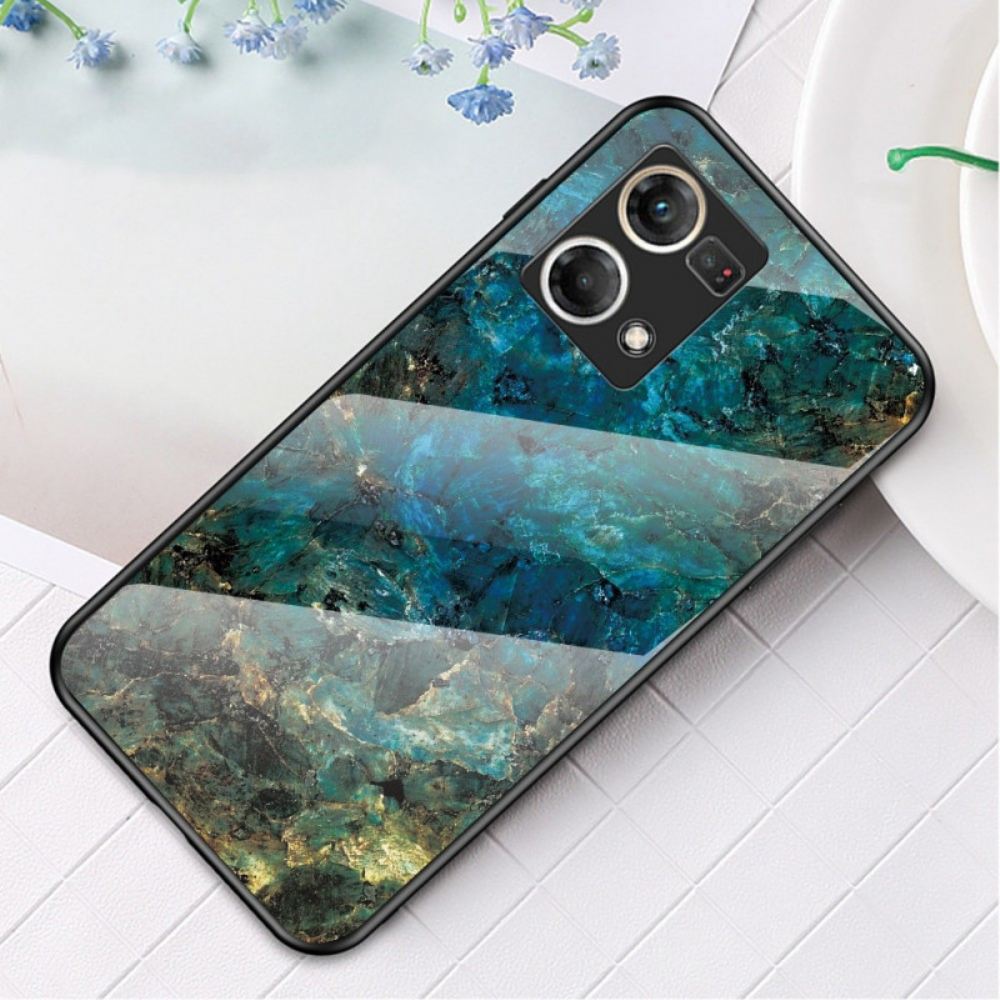 Kryt Na Oppo Reno 7 Mramorové Tvrzené Sklo